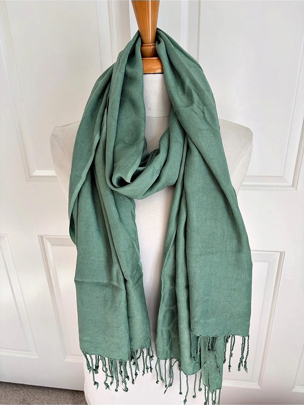 Green Abstract Scarf Wrap